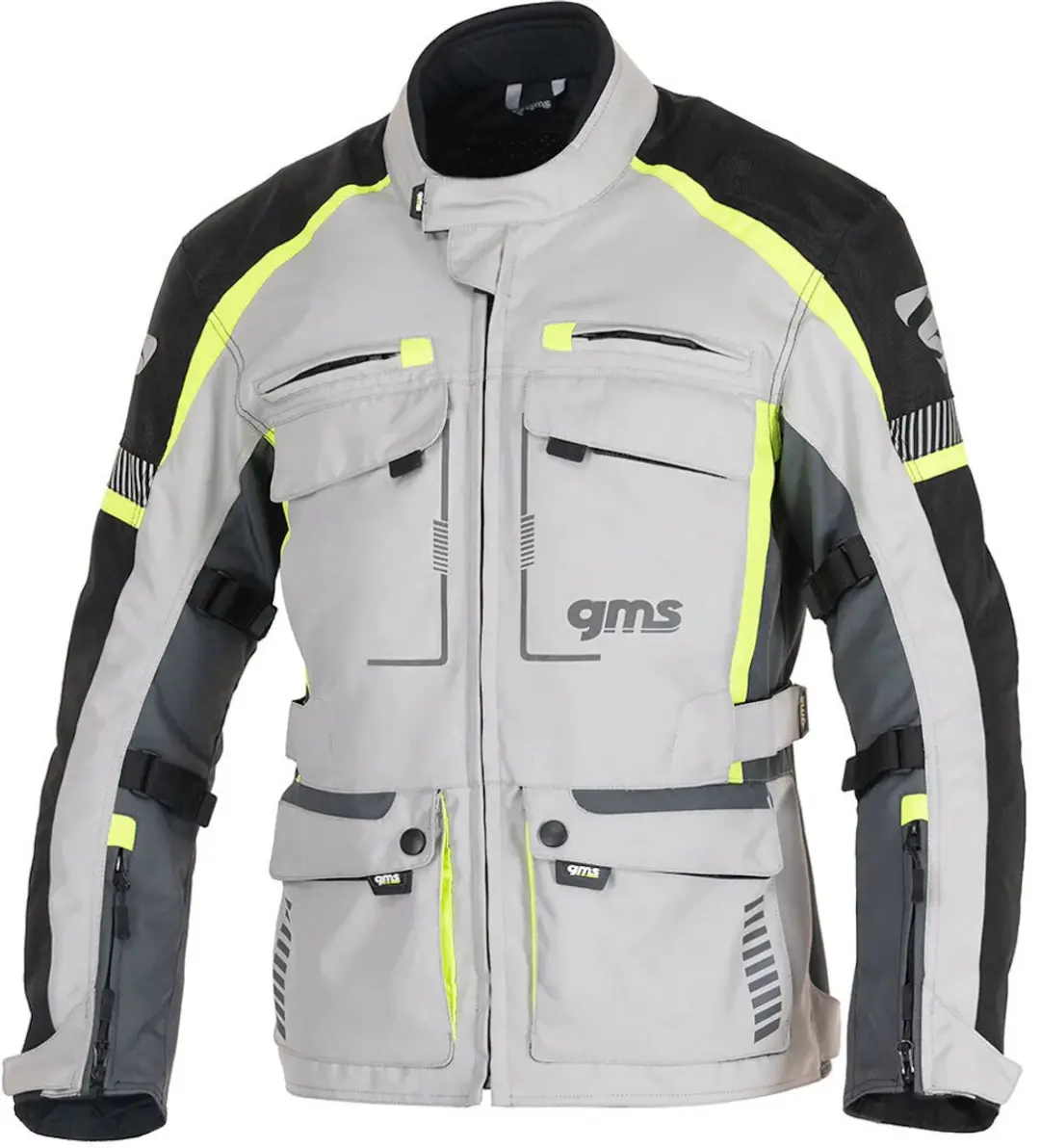 gms Everest 3in1 Grijze Gele Textiele Motorjas