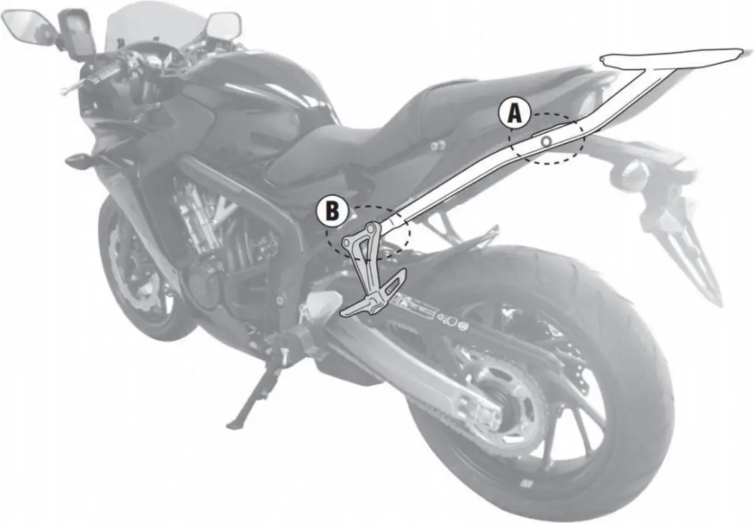 Givi Topkoffer Plaatsteun Honda CBR600F 2014-2016 - Noir