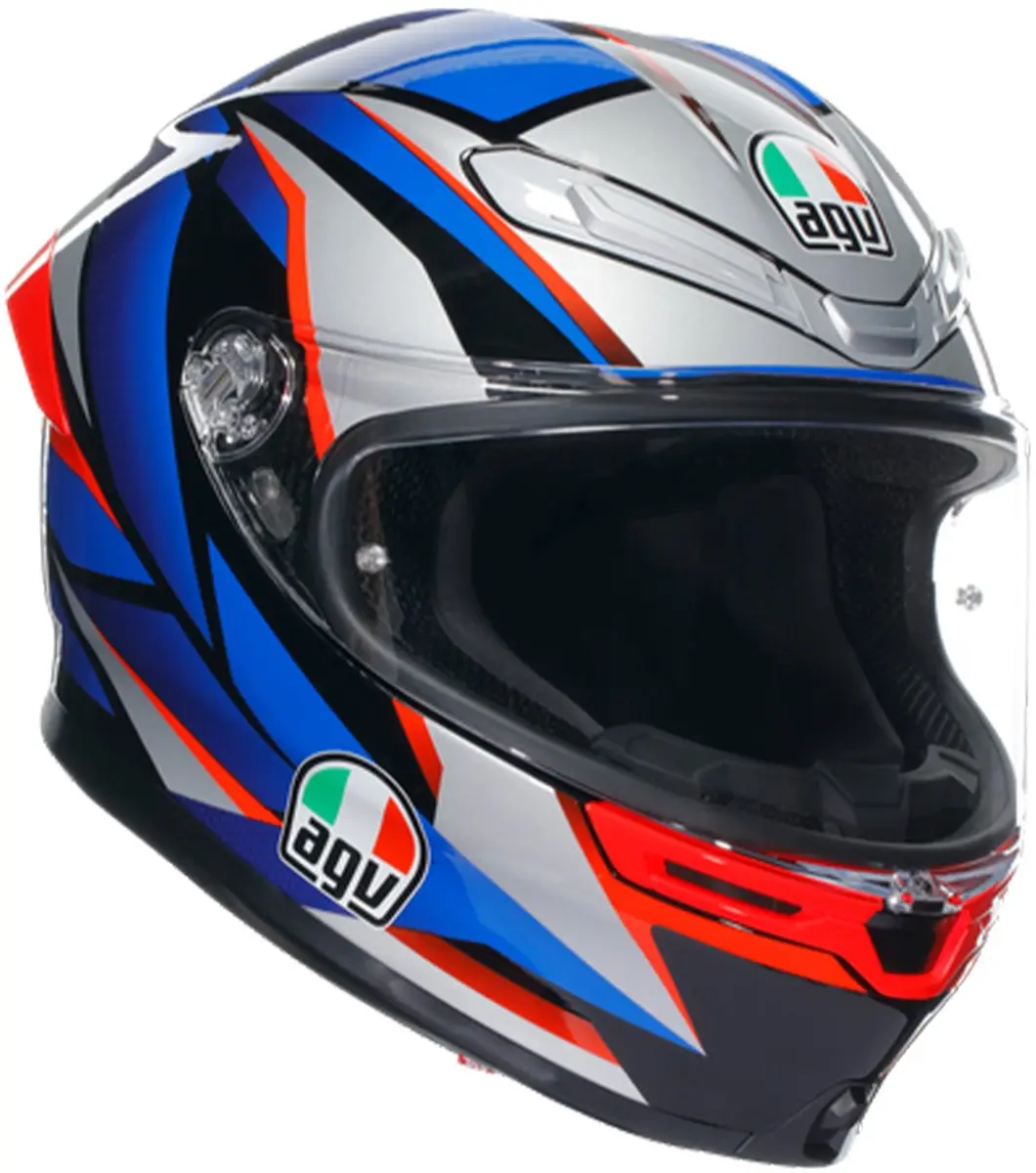 Agv K6 S E2206 Mplk Slashcut Zwart Blauw Rood 015 Integraalhelm