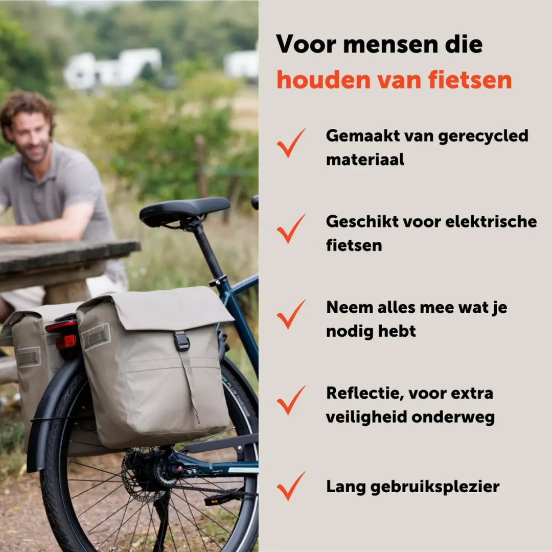 New Looxs Leeds Double MIK 2.0 Fietstas 38L - Zwart