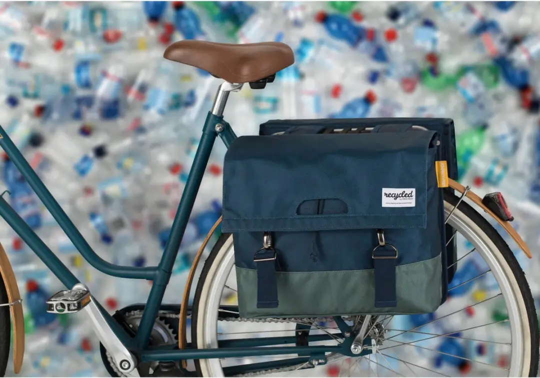 URBAN PROOF Dubbele Fietstas Gerecycled PET 40L - Levendig Blauw