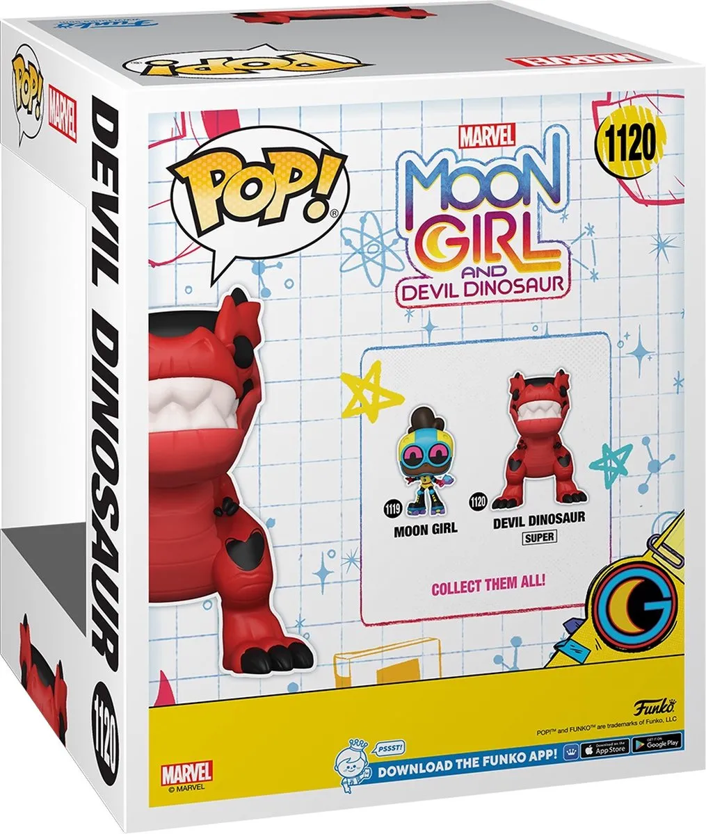 Funko Marvel Super Sized POP! Moon Girl & Devil Dinosaur - Devil Dino Rood