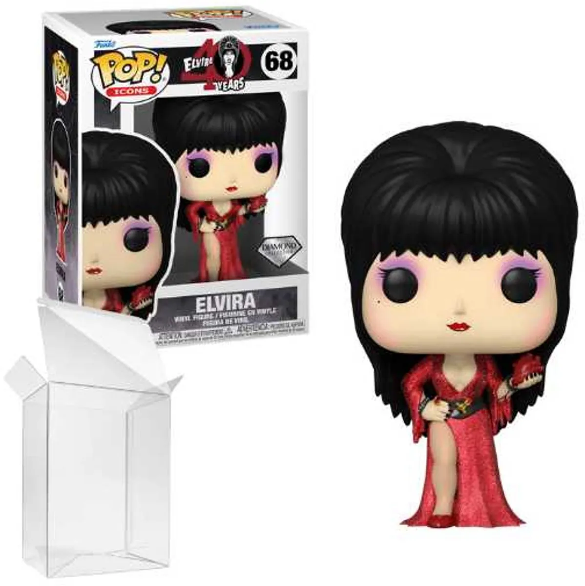 Funko Pop! Icons Elvira 40th Diamond Glitter - 9cm