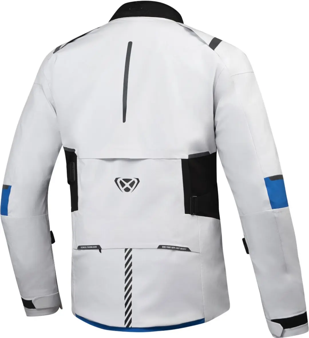 IXON M-Skeid Motorjas - Zwart/Blauw/Grijs - 2XL