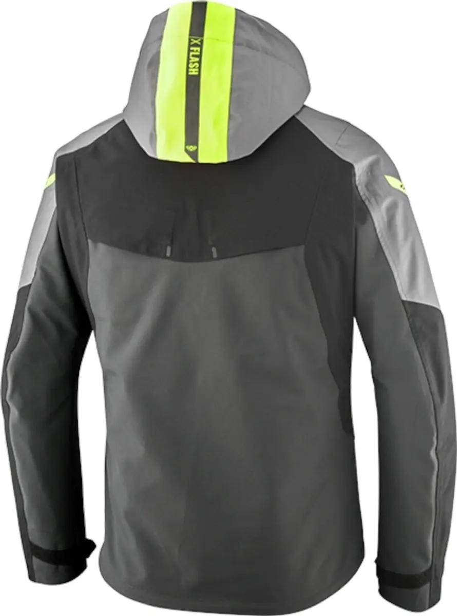 IXON Burning Motorjas - Zwart/Grijs/Geel M