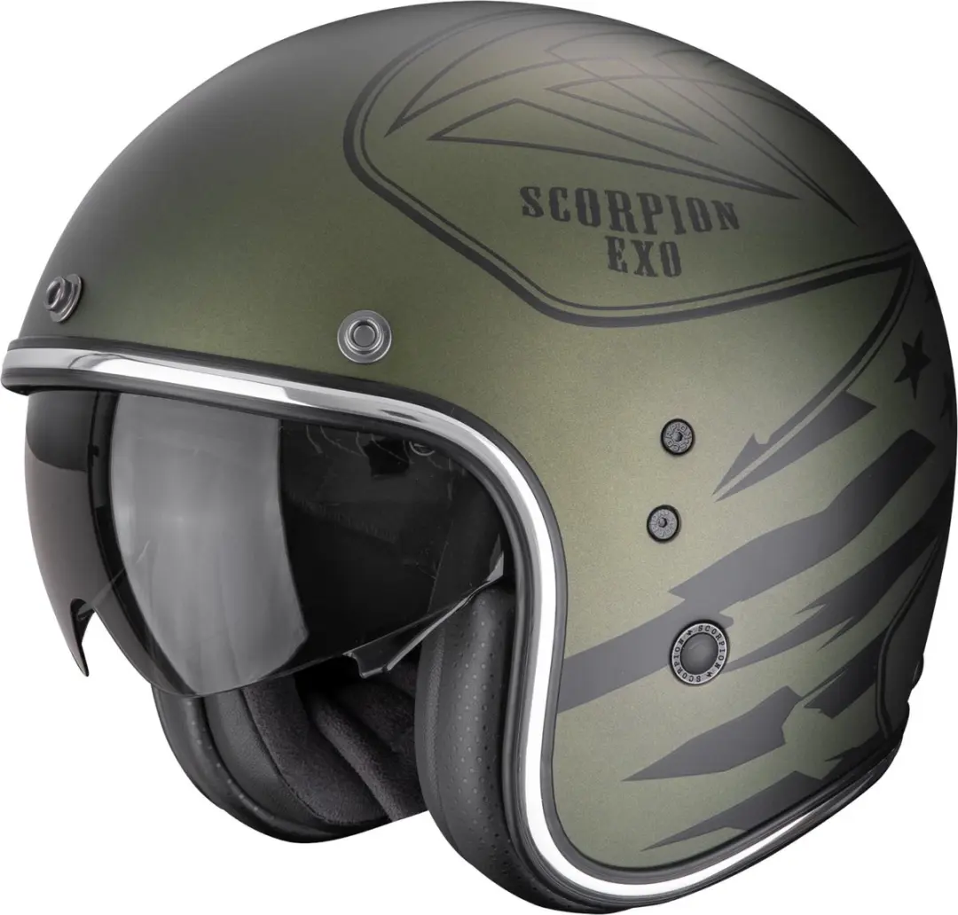 Scorpion Belfast Evo Dawg Jethelm - XS - Zwart/grijs - afbeelding 5 van 6