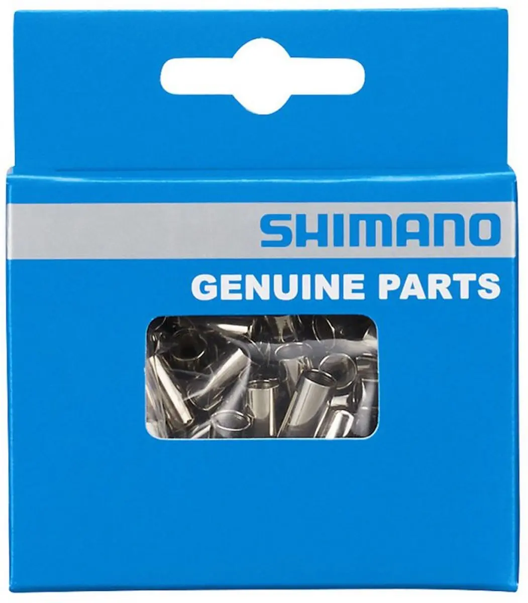 Shimano Rem Binnenkabel Kabelhoedjes 1,6mm - 100 Stuks - Zilver