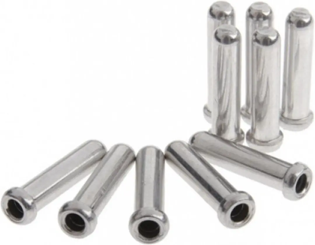 Shimano Rem Binnenkabel Kabelhoedjes 1,6mm - 100 Stuks - Zilver