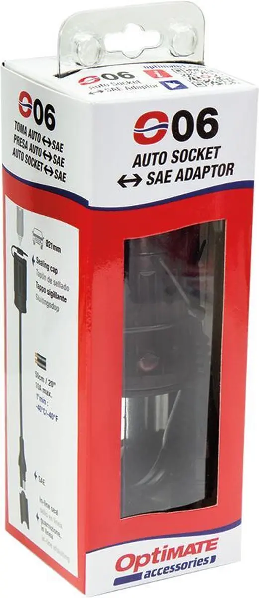 Tecmate OptiMate O-06 Sigarettenaanstekeradapter 12V 10A - 50cm - afbeelding 3 van 3
