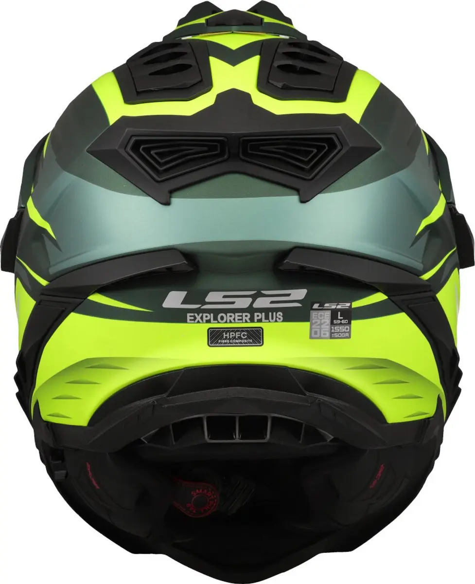 LS2 MX701 Explorer Spire Adventure Motorhelm - Maat L - Groen/H-Vis Geel