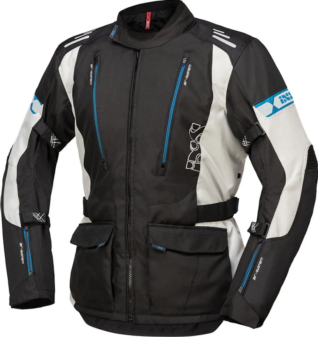 IXS Lorin-ST Zwart Grijs Blauw Textiele Motorjas