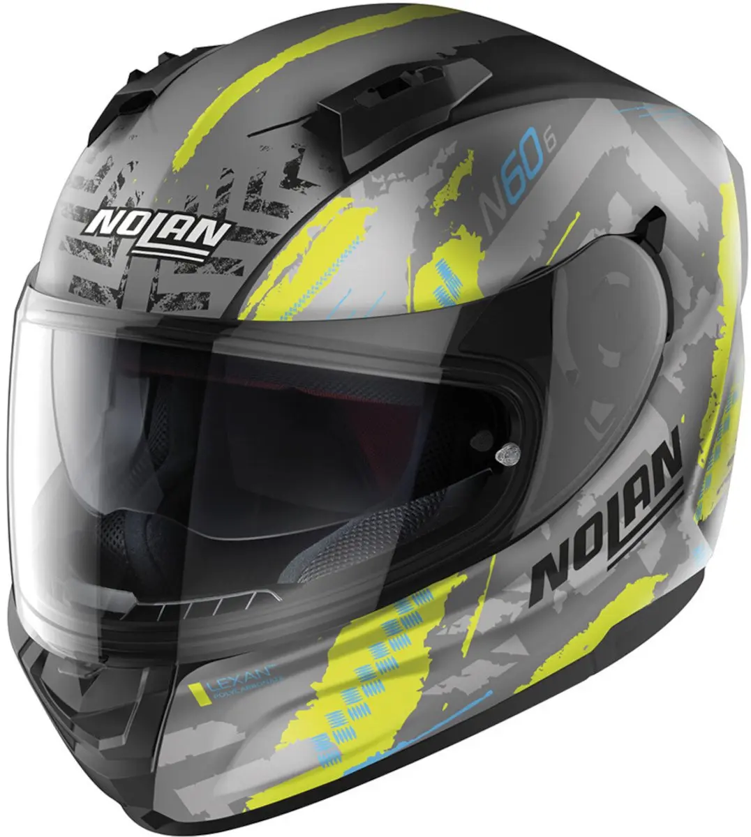 Nolan N60-6 Wheelspin 059 Mat Grijs Fluo Geel Helm
