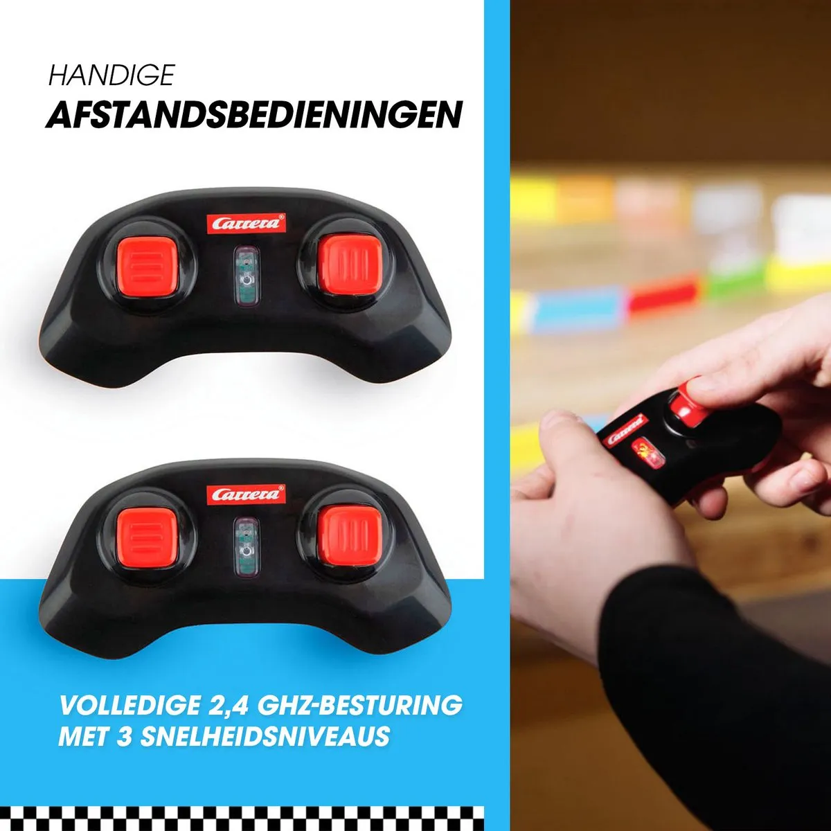 Carrera Mini Mario Kart Tabletop Racing Set - 2 Auto's 2,4 GHz 5 km/u - afbeelding 6 van 6