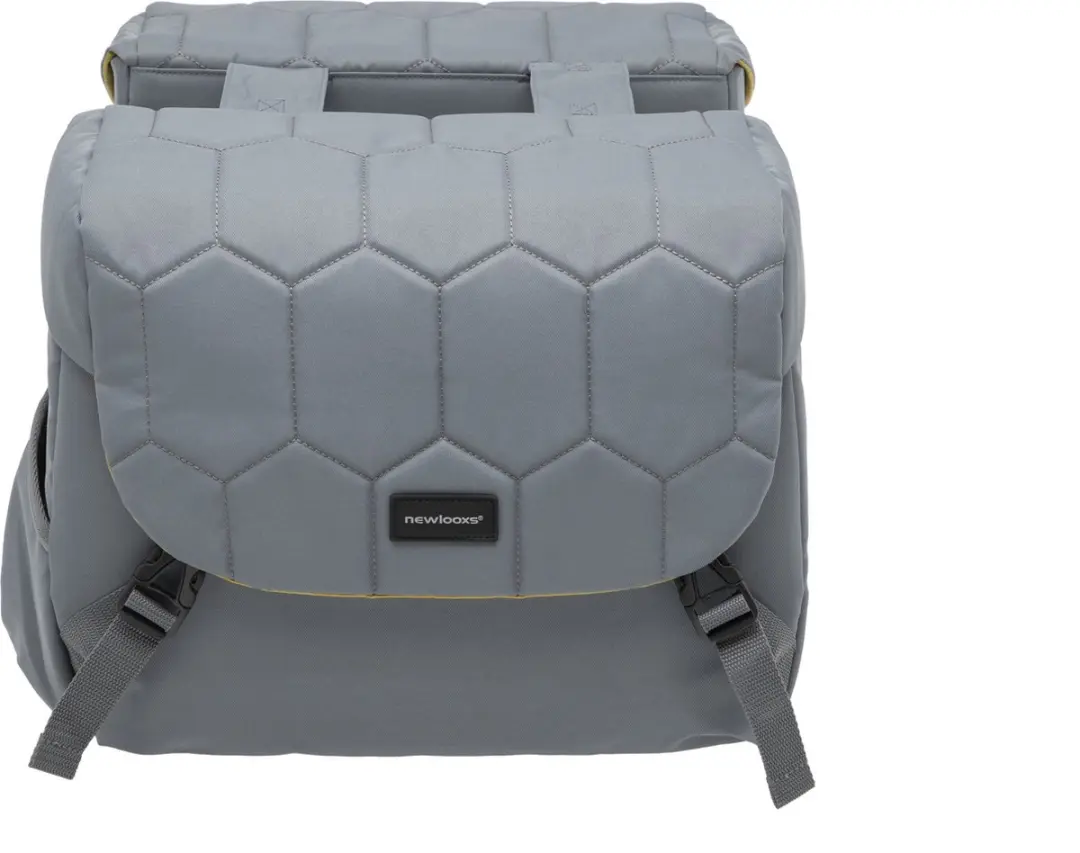 New Looxs Quilted Mondi Joy Dubbele Fietstas 38L - Grijs - afbeelding 2 van 6