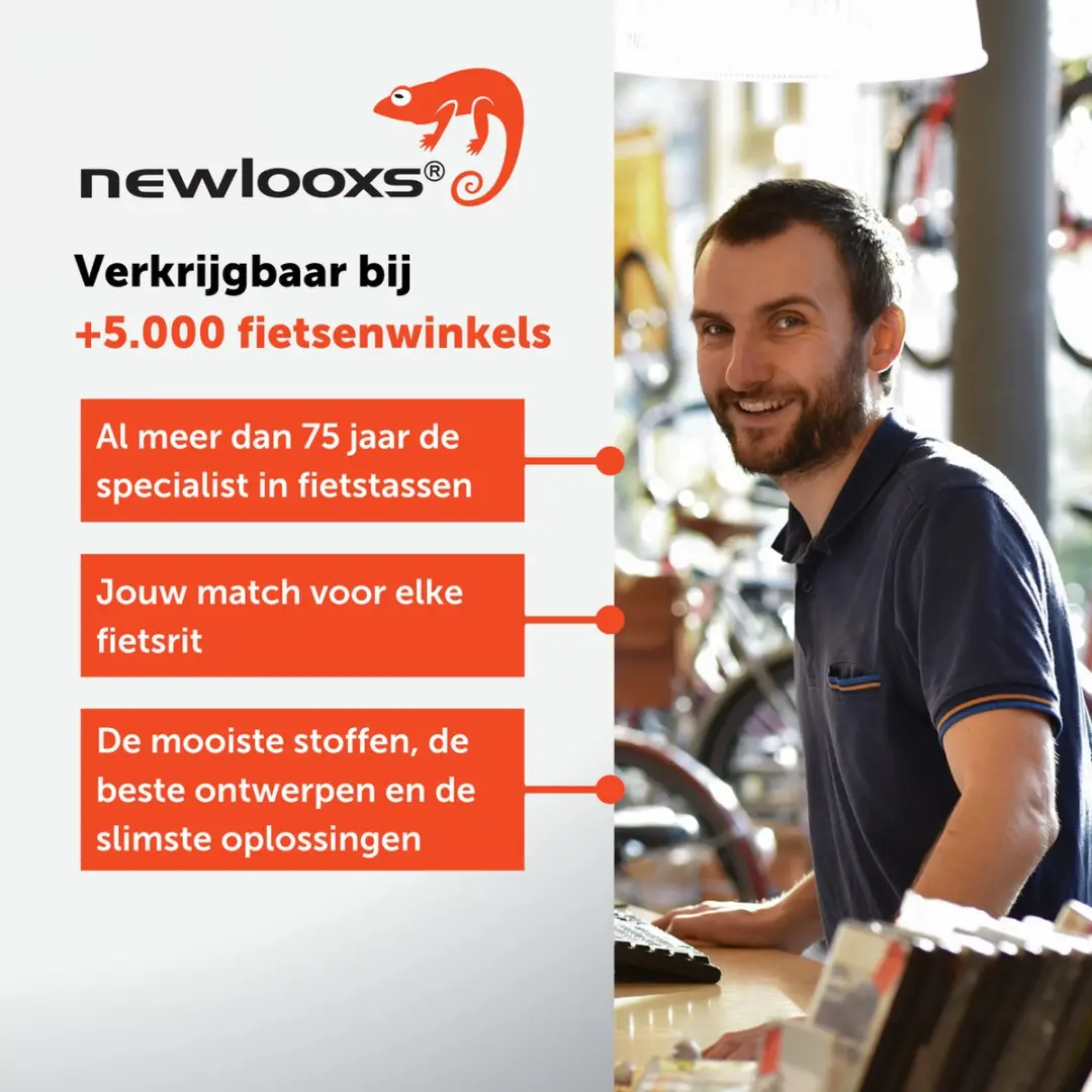 New Looxs Vigo Double Dubbele Fietstas 37L - Zwart