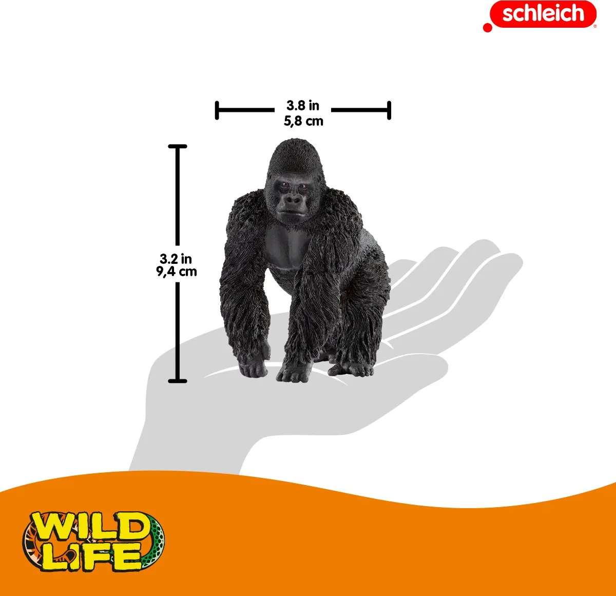 Schleich Mannetjesgorilla Speelfiguur 14770 - Zwart