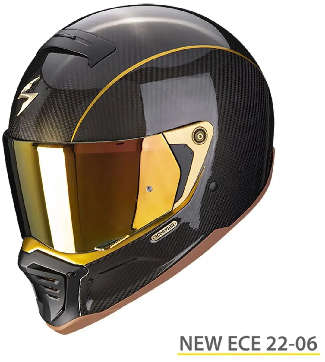 Scorpion EXO-HX1 Carbon Se Integraalhelm - M - Zwart-Goud