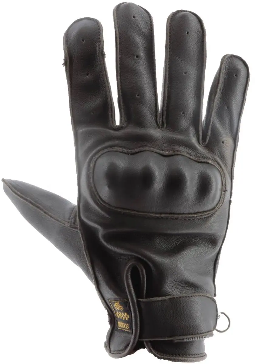 HELSTONS Roko Summer Men Lederen Handschoenen Bruin