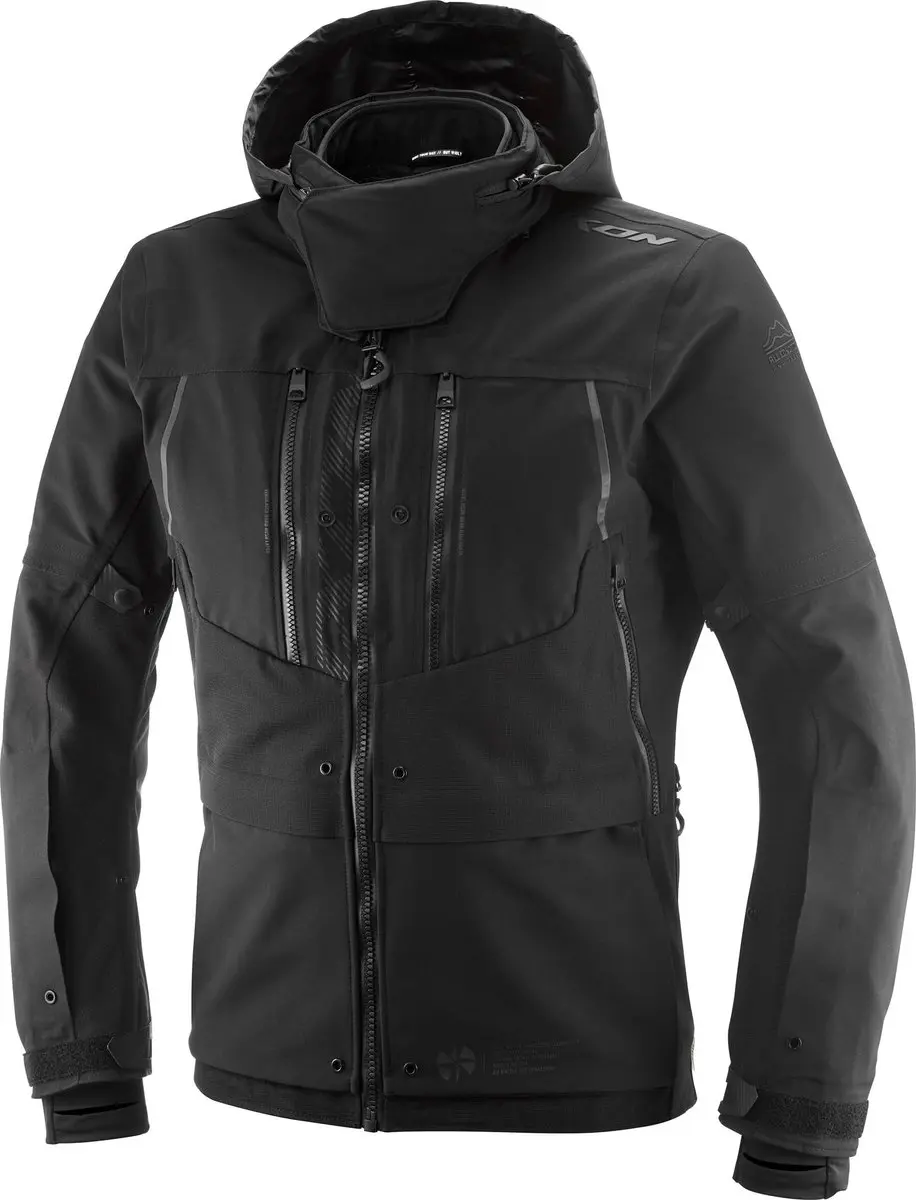 IXON Asgard Waterdichte Motorparka - Zwart/Blauw S