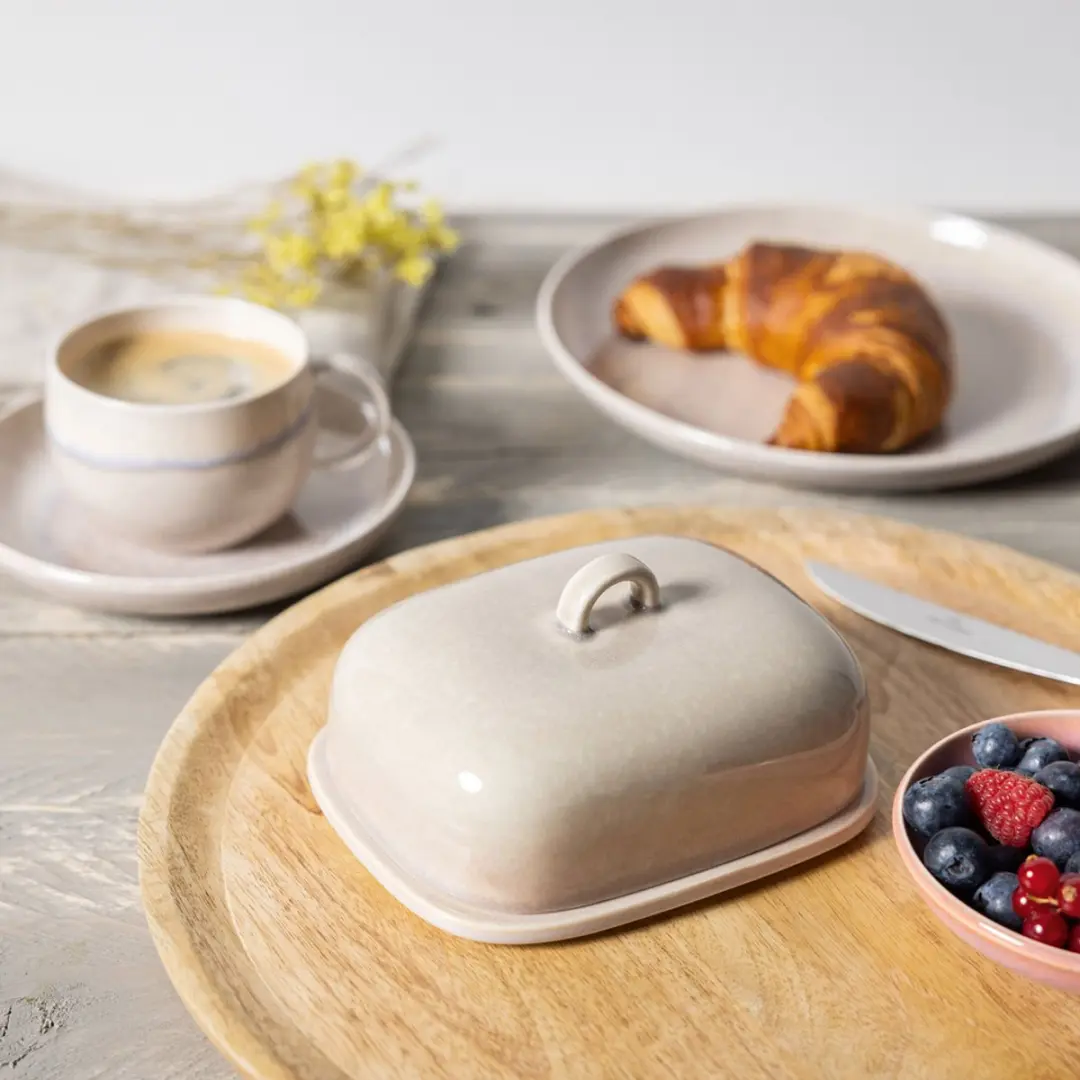 Like by Villeroy & Boch Butterdose Perlemor 15,5x12x8cm - Beige - afbeelding 2 van 4