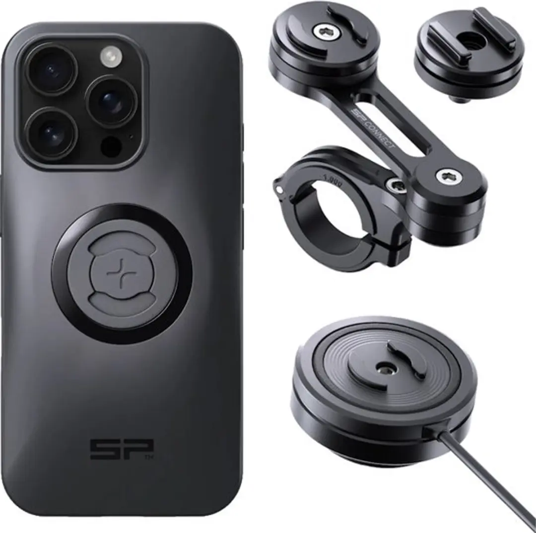 SP Connect Bundle SPC+ iPhone 16 Pro Moto Mount Pro Charging Anti Vibration
