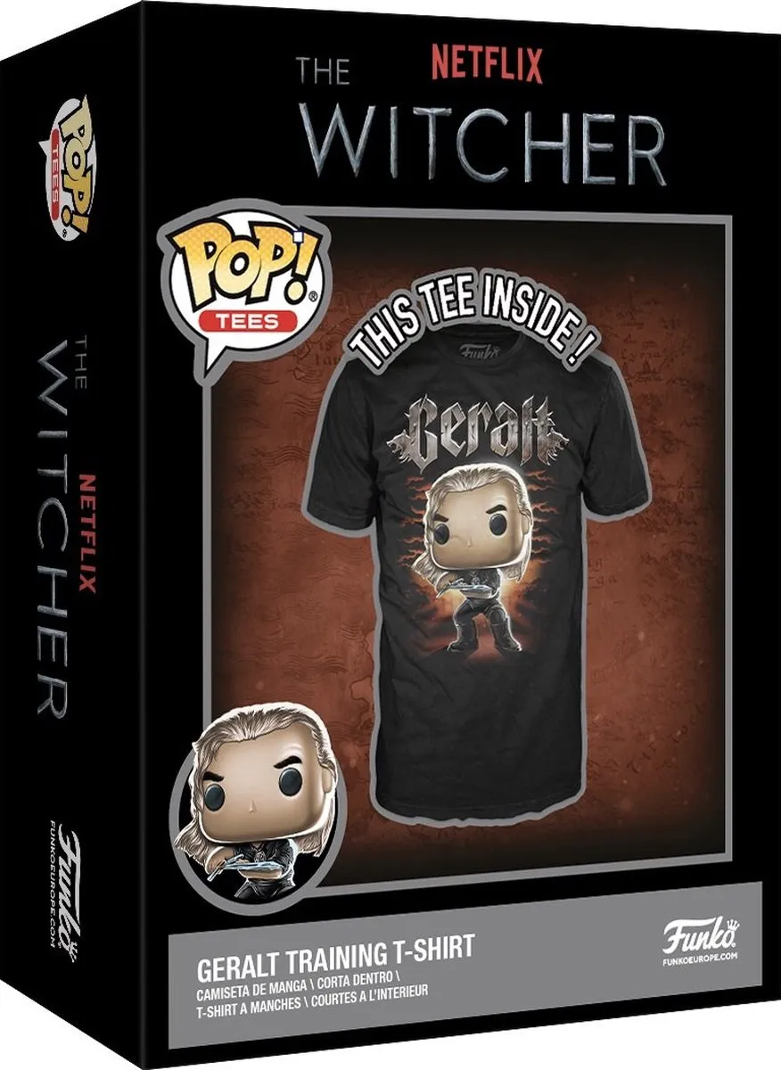 Funko POP! Boxed Tee Geralt Training Heren T-shirt - M - Zwart - afbeelding 2 van 3