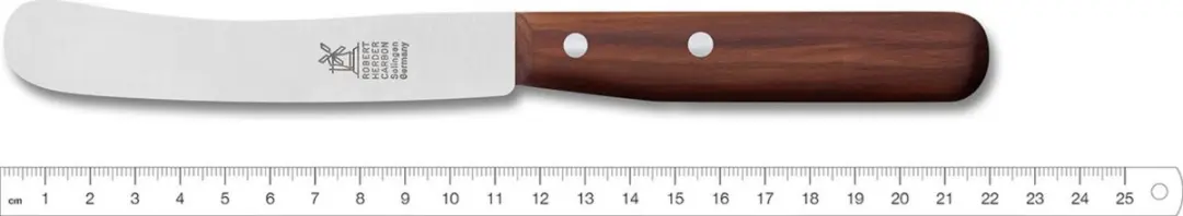 Robert Herder Buckels Ontbijtmes Carbonstaal 118mm - Pruimenhout