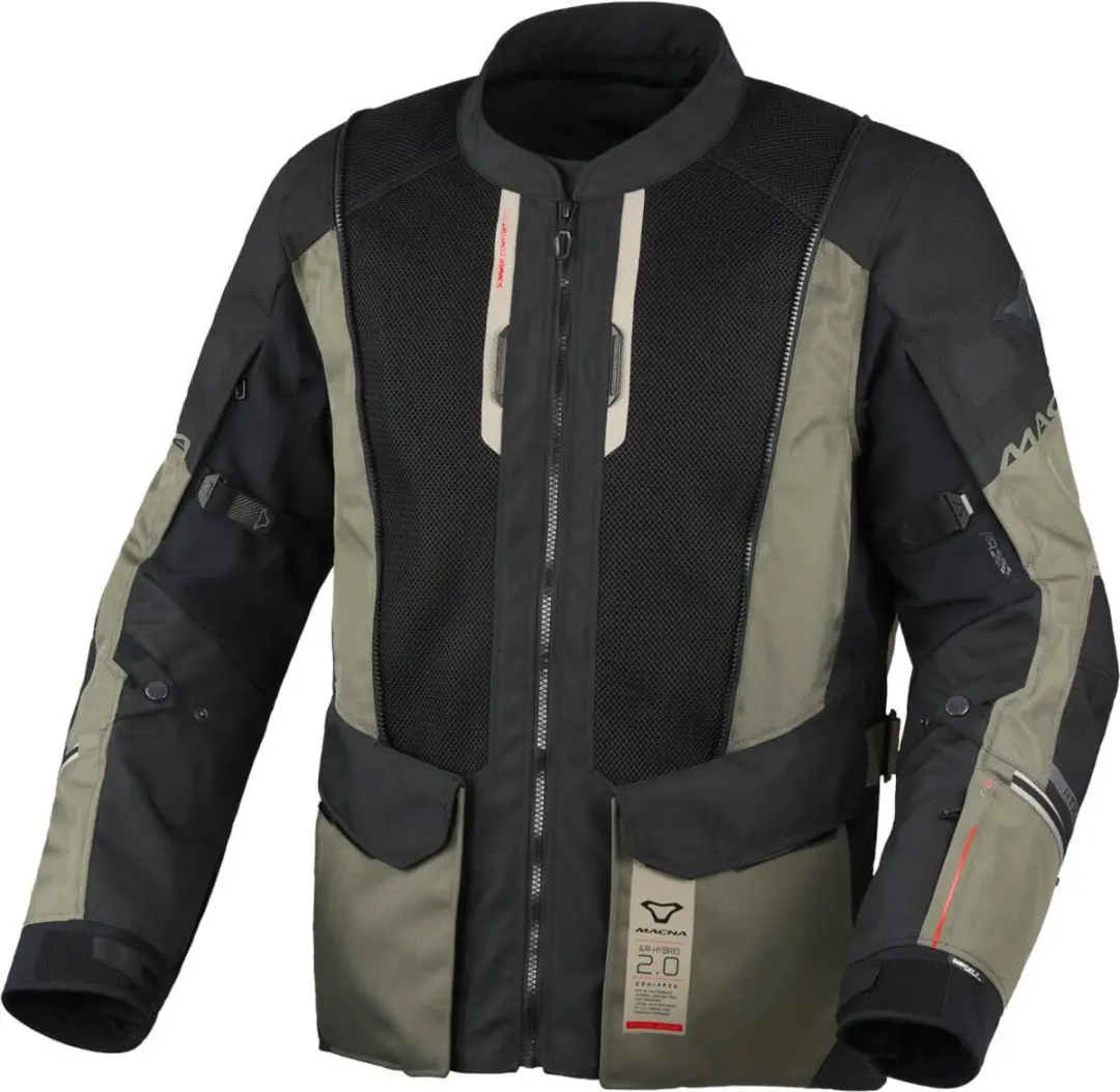 Macna Air Hybrid 2.0 Motorjas - Olijfgroen/Zwart