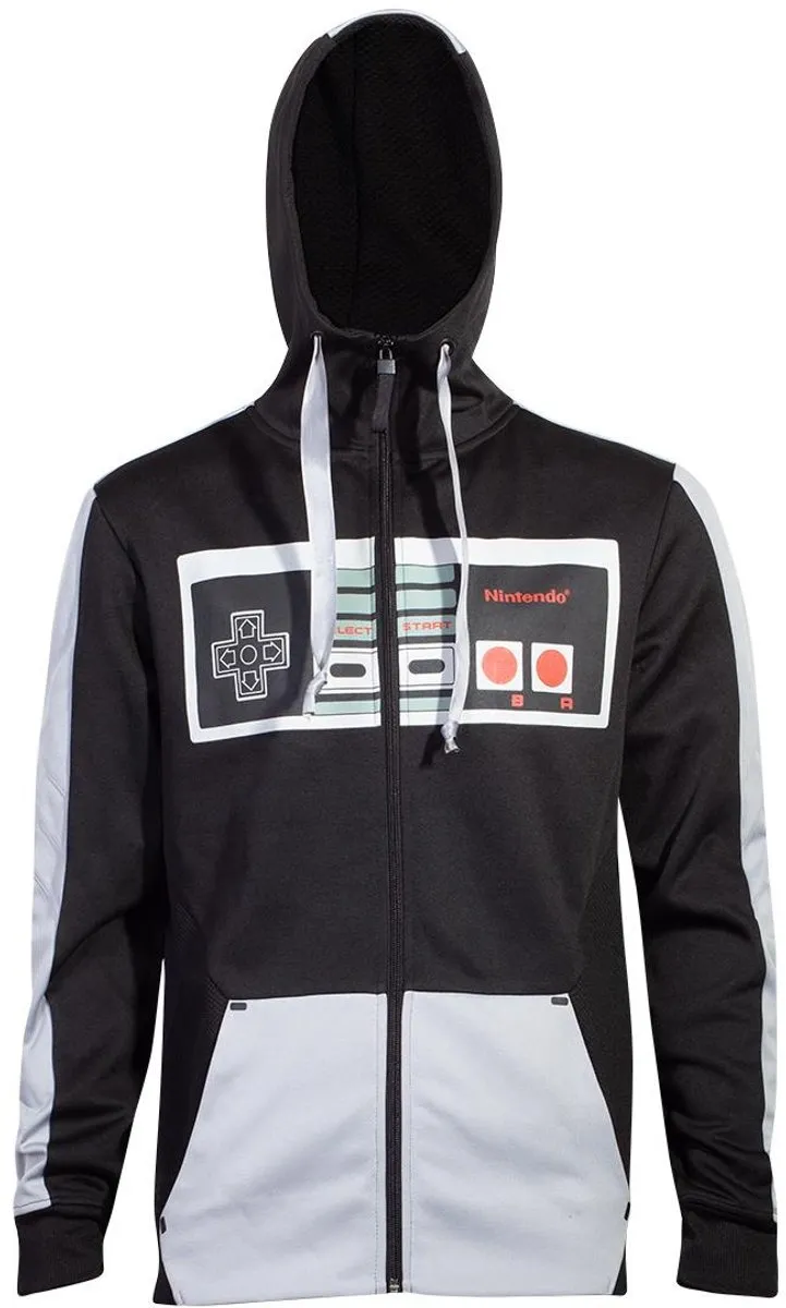 Nintendo Controller Hoodie Vest M - Zwart/Grijs