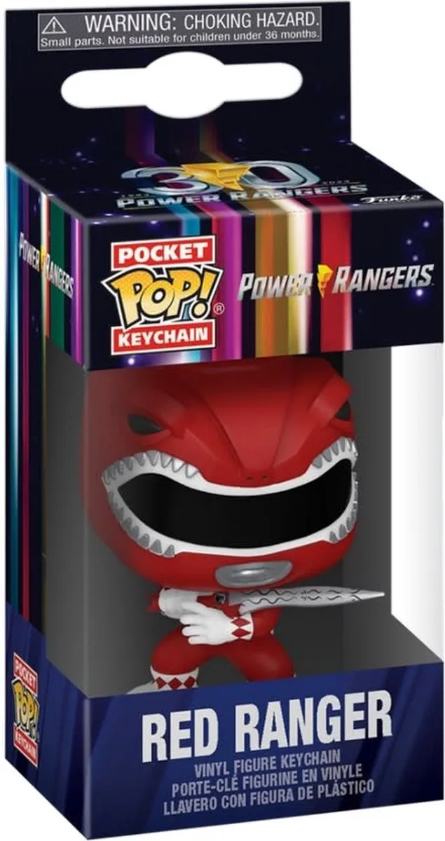 Funko Pocket Pop! Keychain Mighty Morphin Power Rangers 30th Anniversary - Red Ranger - 72152 - afbeelding 2 van 5