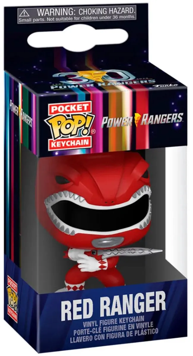 Funko Pocket Pop! Keychain Mighty Morphin Power Rangers 30th Anniversary - Red Ranger - 72152 - afbeelding 4 van 5