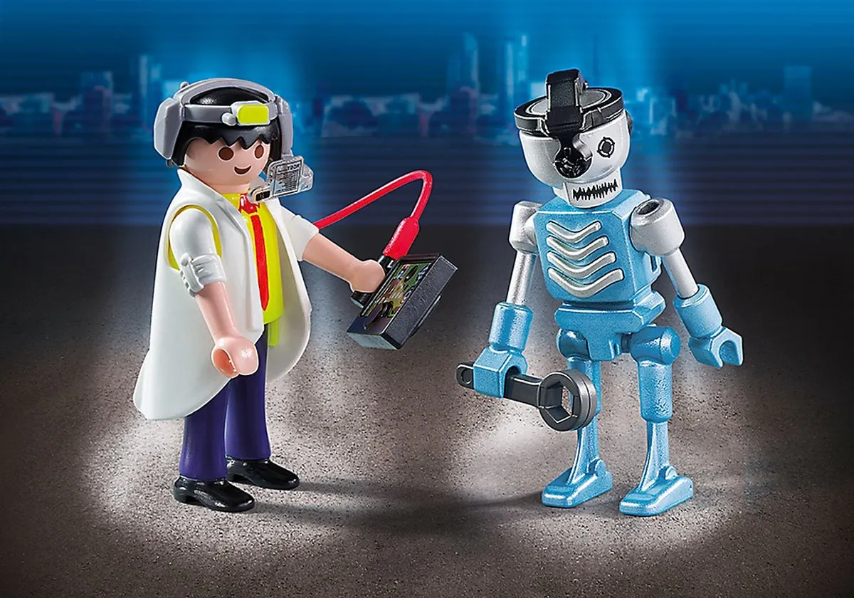 Playmobil Duopack Uitvinder & Robot 6844 - Multicolor