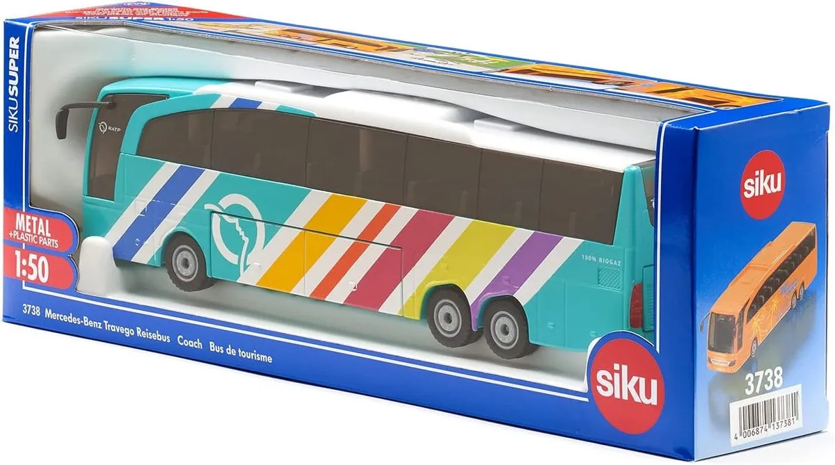 SIKU 3738001 Mercedes-Benz Travego Reisbus RATP - 1:50 - Multicolor
