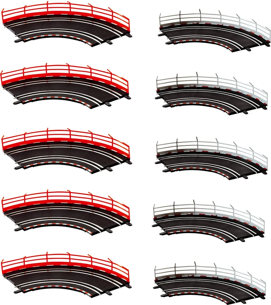 Carrera Go!!! Vangrails CAR20061651 - 10 Stuks - Rood
