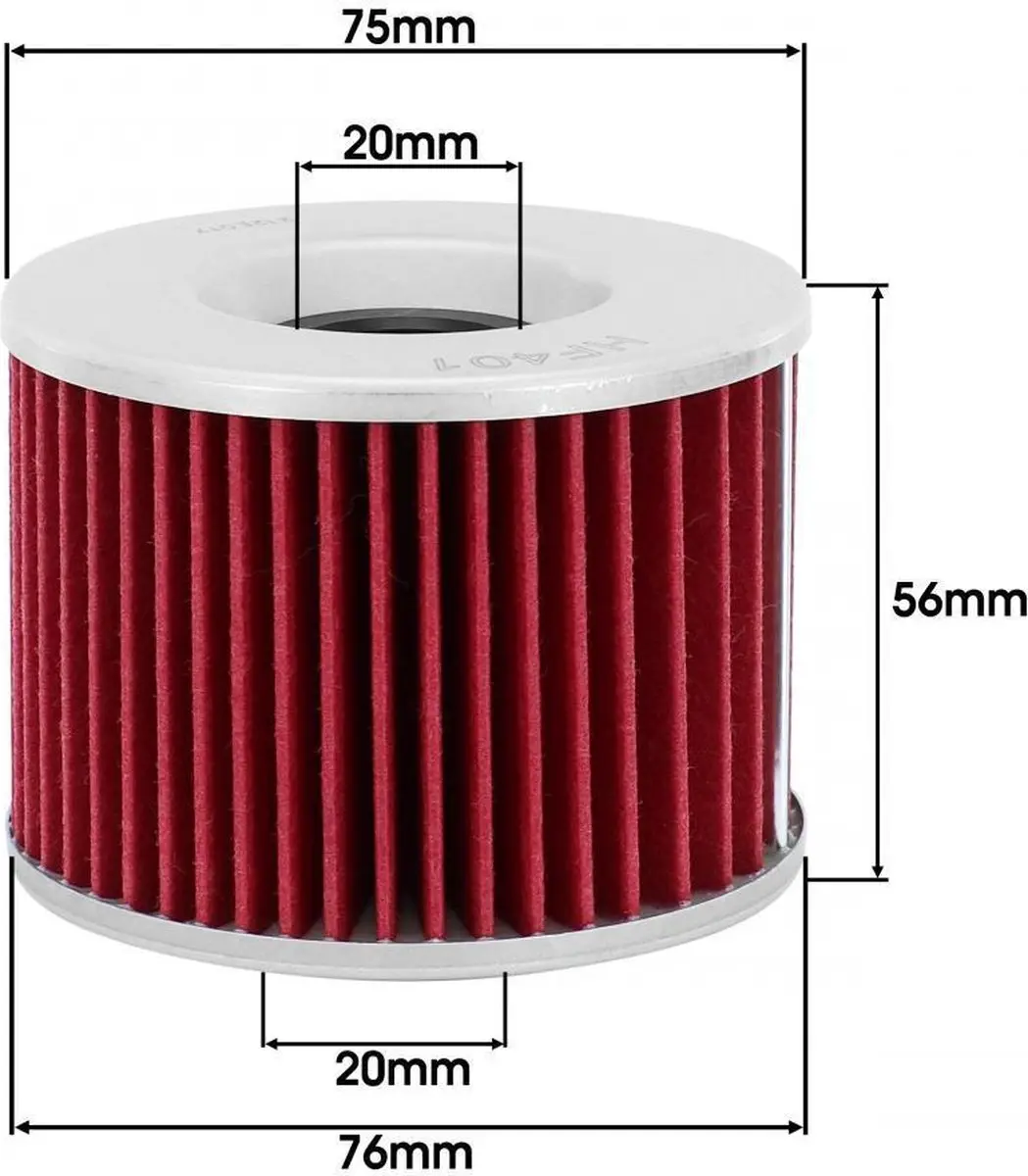 HifloFiltro HF401 Oliefilter Kawasaki 550 GPZ ZX - Rouge - afbeelding 4 van 5