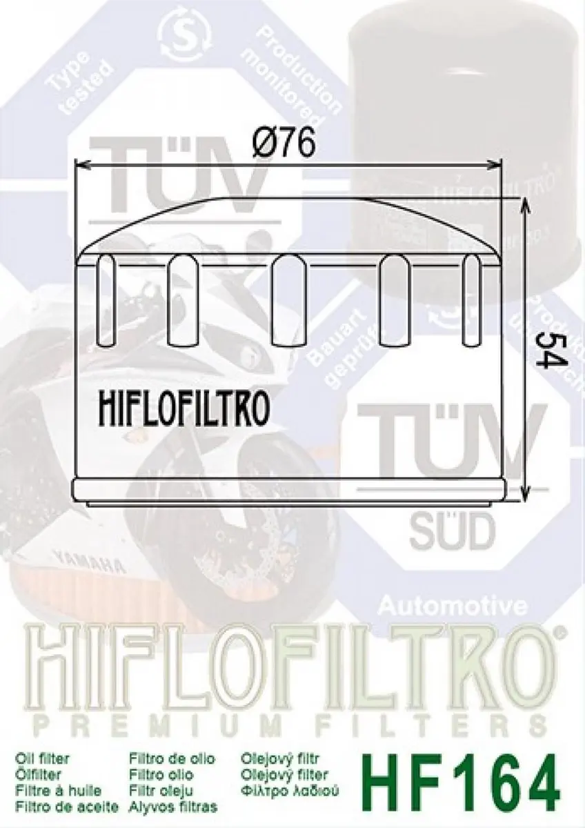 HifloFiltro HF164 Oliefilter - Zwart - afbeelding 2 van 6