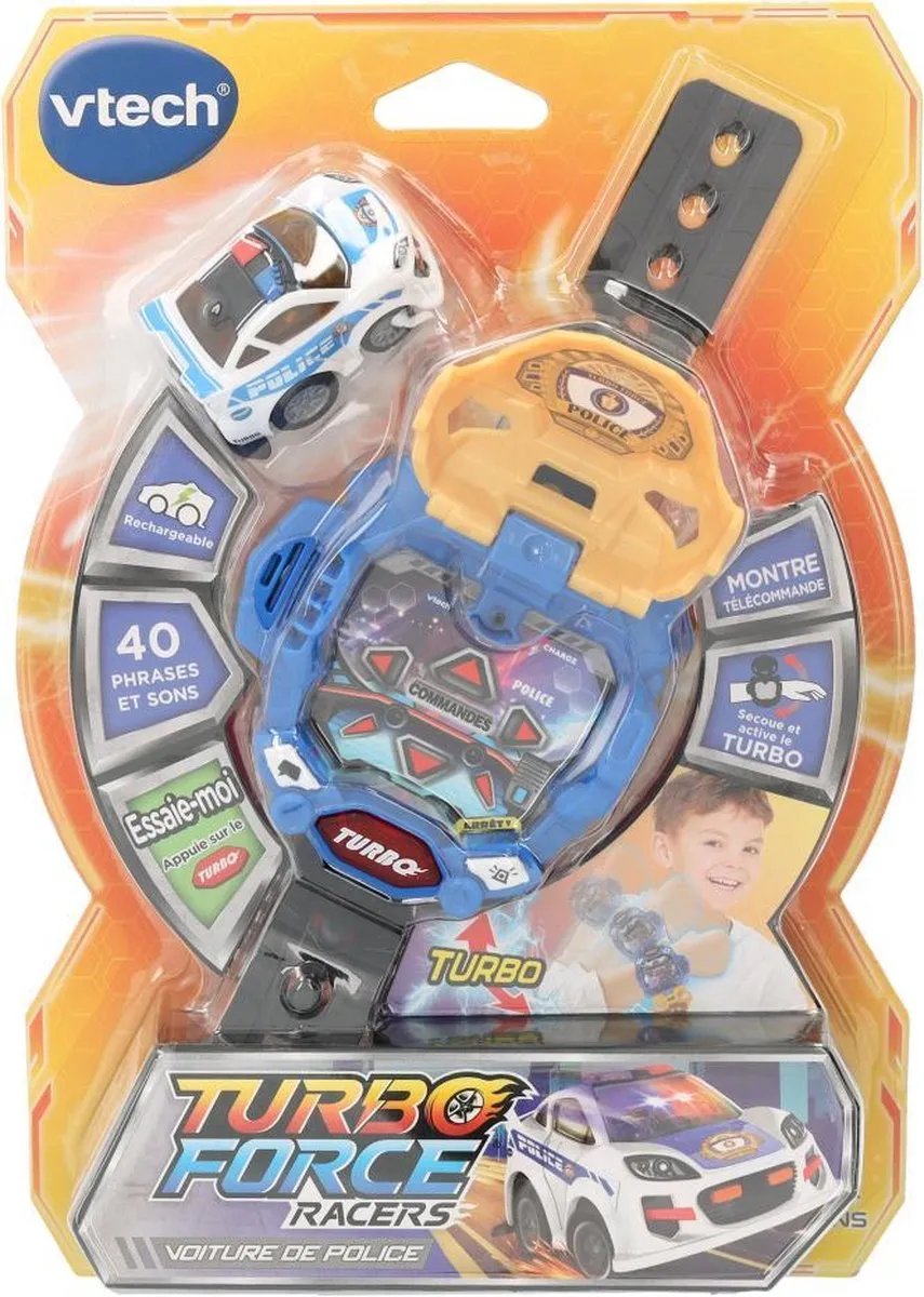 VTech Turbo Force Race Car Politie - 5+