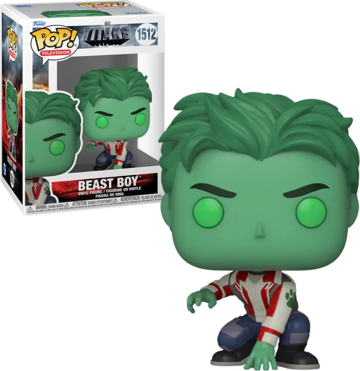 Funko Pop! Titans Season 1 Beast Boy 1512 - Multicolor