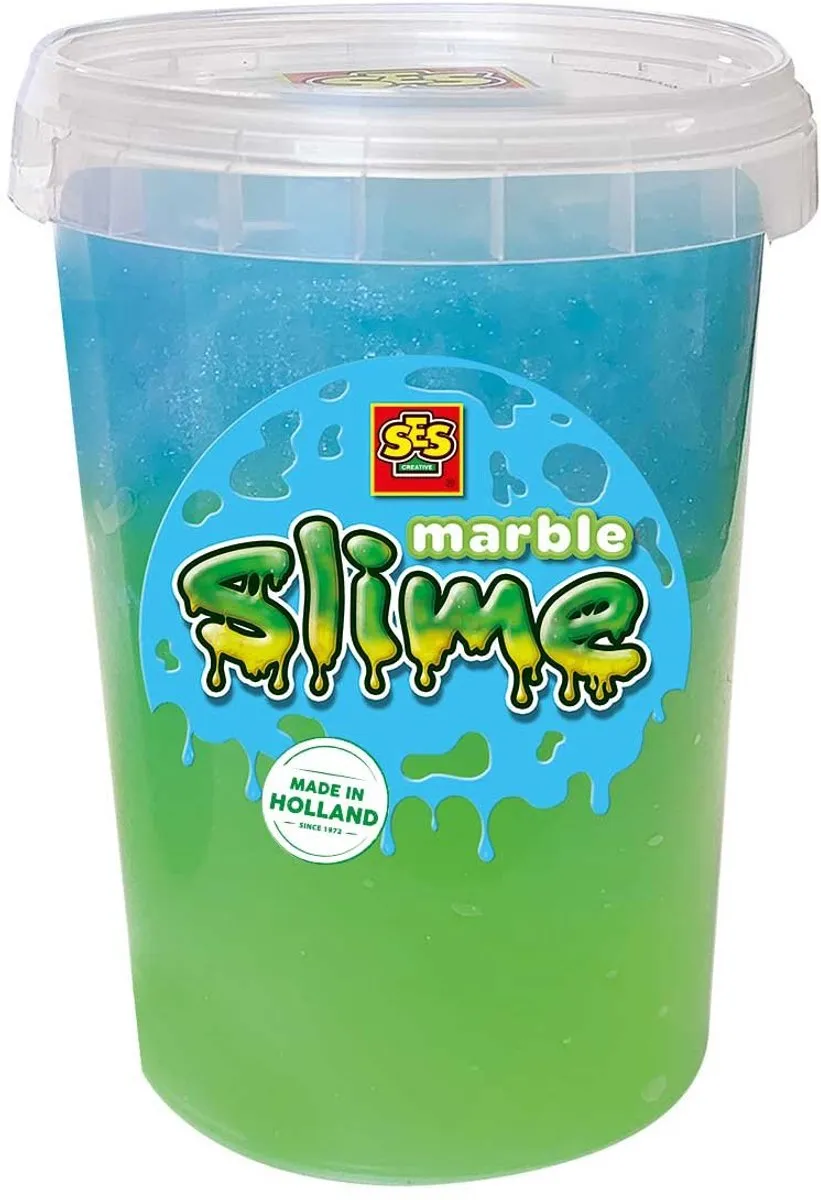 SES Creative Marble Slime 200g - Groen & Blauw