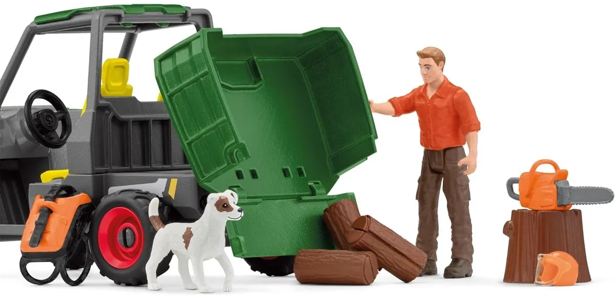 Schleich Farm World Houtzager met voertuig 42659 - Multicolor