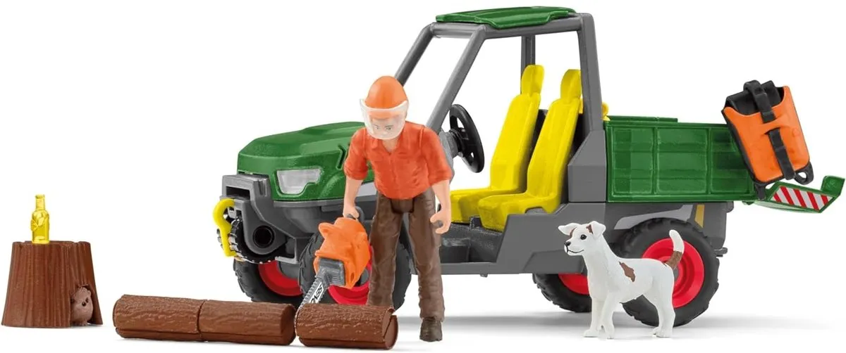 Schleich Farm World Houtzager met voertuig 42659 - Multicolor