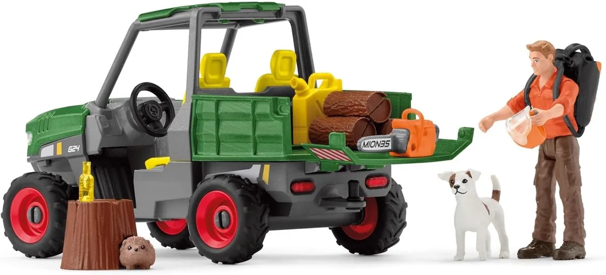 Schleich Farm World Houtzager met voertuig 42659 - Multicolor