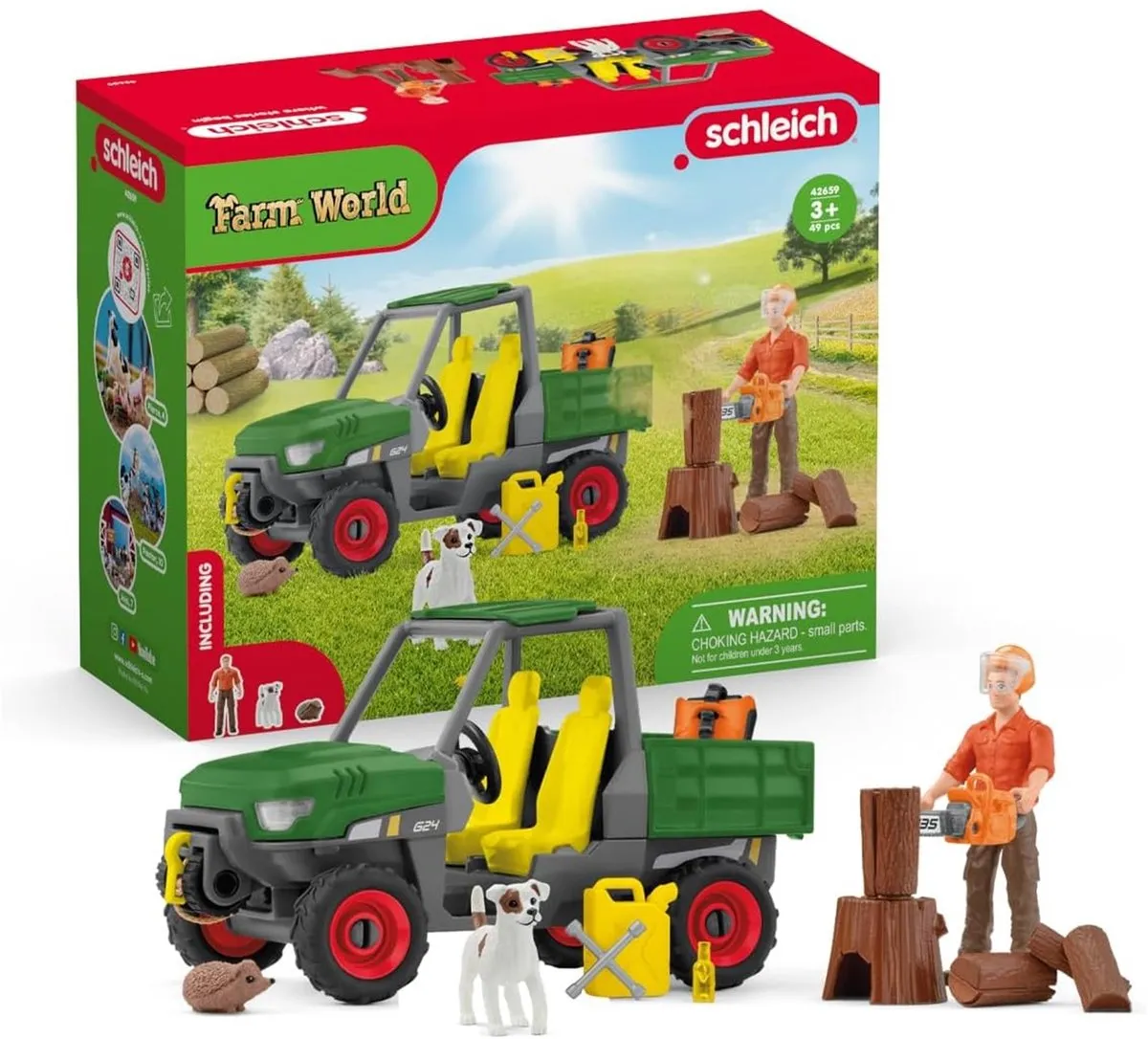 Schleich Farm World Houtzager met voertuig 42659 - Multicolor