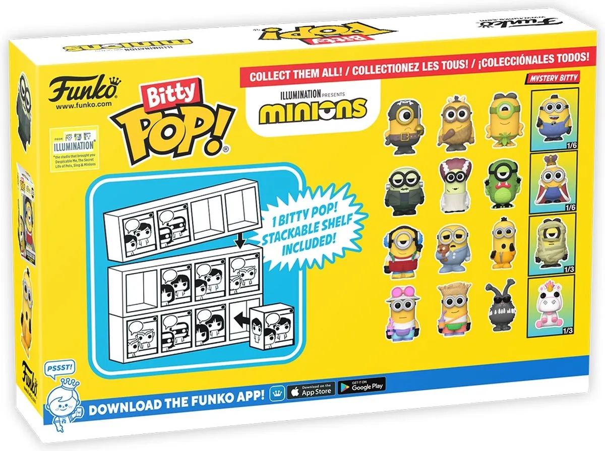 Funko Pop! Minions 4-pack Roller Skating Stuart - Veelkleurig