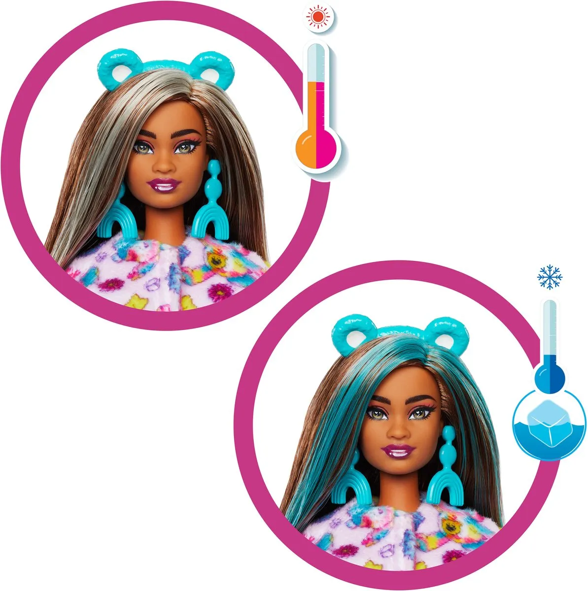 Barbie Cutie Reveal Troetelbeertjes Pop - Roze - afbeelding 6 van 6