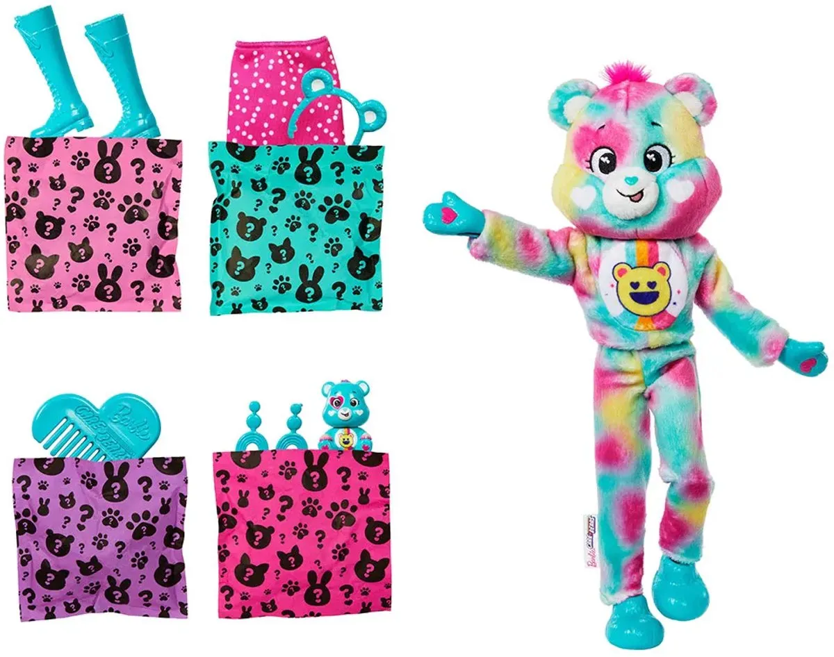 Barbie Cutie Reveal Troetelbeertjes Pop - Roze