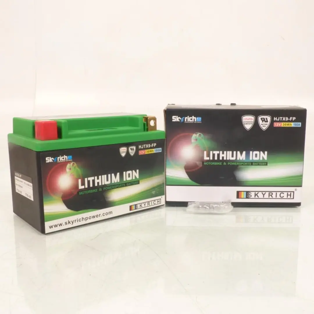 skyrich lithium accu voor kawasaki 250 ex r ninja 2008-2012 ytx9-bs / hjtx9-fp /