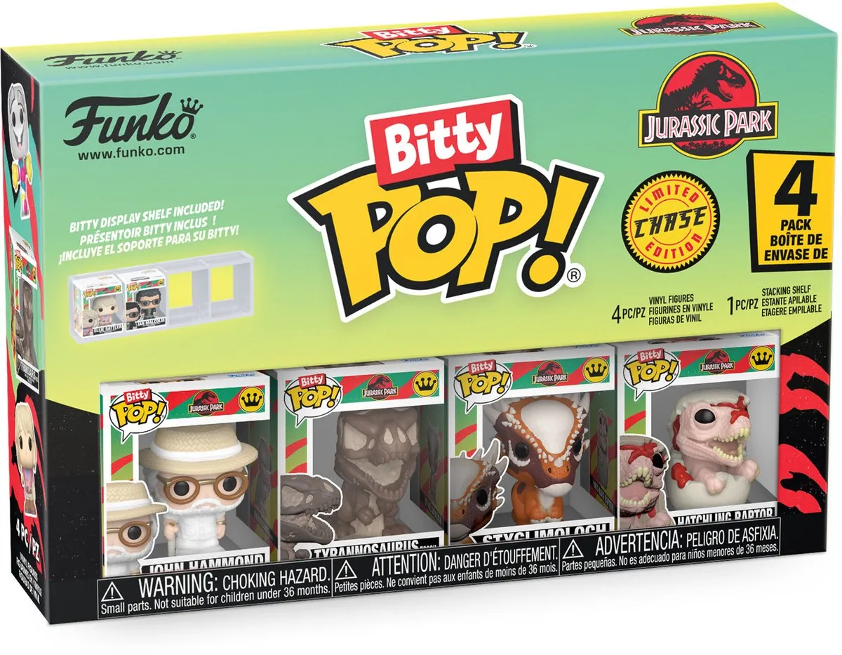 Funko Bitty POP Raptor - Jurassic Park 4 Stuks