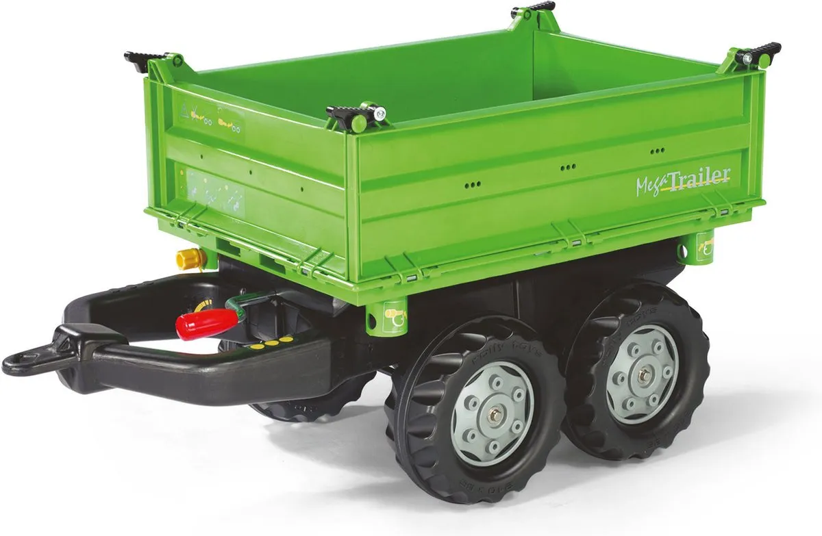 Rolly Toys MegaTrailer Deutz Aanhanger - Groen - 50 Stuks