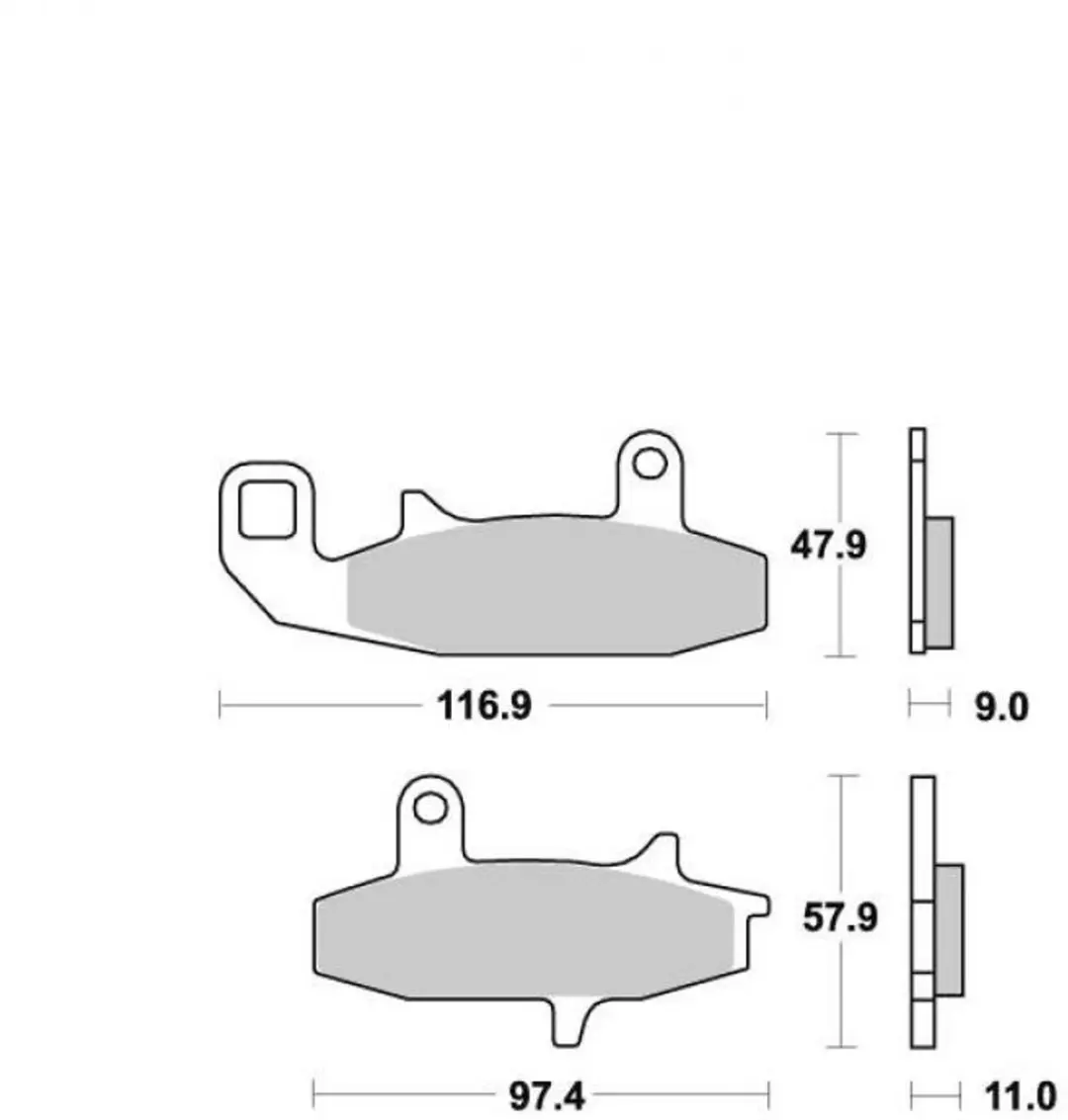 SBS Plaquette de frein 626HF - Suzuki DR 650 1990-1995 - Zwart